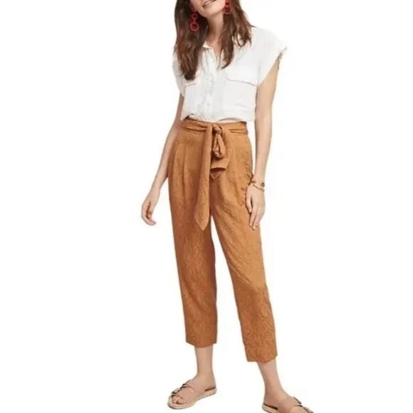 ANTHROPOLOGIE ett twa Aubade Tie Pants - Copper - Picture 4 of 9